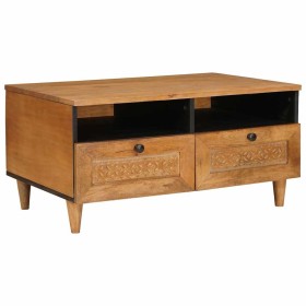 Mesa de Café con cajón con estante Marrón claro 80 x 54 x 40 cm