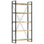 Estantería de 5 niveles madera maciza mango 90x30x180 cm de vidaXL, Librerías y estanterías - Ref: Foro24-286581, Precio: 261...
