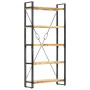 Estantería de 5 niveles madera maciza mango 90x30x180 cm de vidaXL, Librerías y estanterías - Ref: Foro24-286581, Precio: 261...