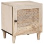 Mesa de Noche Beige 40 x 33 x 46 cm madera maciza de mango