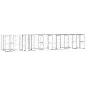 Perrera de exterior de acero galvanizado 21,78 m²