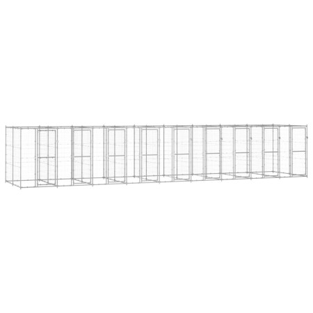 Perrera de exterior de acero galvanizado 21,78 m²