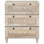 Vitrina con cajón Blanco 60 x 33 x 75 cm madera maciza de mango