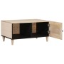 Mesa de Café Beige 80 x 50 x 40 cm madera maciza de mango