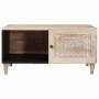 Mesa de Café Beige 80 x 50 x 40 cm madera maciza de mango