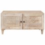Mesa de Café Beige 80 x 50 x 40 cm madera maciza de mango