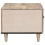 Mesa de Café Beige 80 x 50 x 40 cm madera maciza de mango