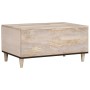 Mesa de Café Beige 80 x 50 x 40 cm madera maciza de mango