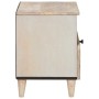 Mesa de Noche Beige 40 x 33 x 46 cm madera maciza de mango