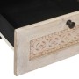 Mesa de Noche Beige 40 x 33 x 46 cm madera maciza de mango