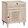 Mesa de Noche Beige 50 x 33 x 60 cm madera maciza de mango