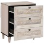 Mesa de Noche Beige 50 x 33 x 60 cm madera maciza de mango