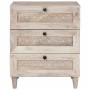 Mesa de Noche Beige 50 x 33 x 60 cm madera maciza de mango