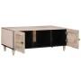 Mesa de Café Beige 100 x 54 x 40 cm madera maciza de mango