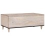 Mesa de Café Beige 100 x 54 x 40 cm madera maciza de mango