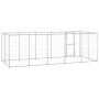 Perrera de exterior de acero galvanizado 12,1 m² en Casetas y cercados para perros | Comprar online en Foro24