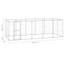 Perrera de exterior de acero galvanizado 12,1 m² en Casetas y cercados para perros | Comprar online en Foro24