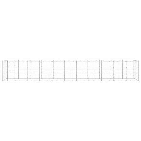 Perrera de exterior de acero galvanizado 26,62 m²