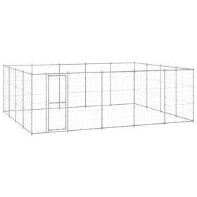 Perrera de exterior de acero galvanizado 24,2 m²