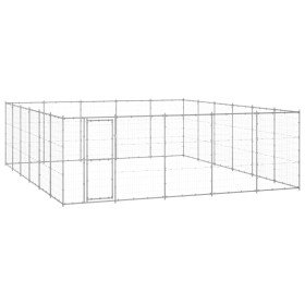 Perrera de exterior de acero galvanizado 36,3 m²