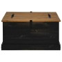 Baúl de almacenamiento HALDEN negro 91x91x47 cm madera maciza