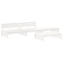 4-teiliges Gartenmöbel-Set und weiße Massivholzkissen von vidaXL, Gartensets - Ref: Foro24-3186138, Preis: 799,94 €, Rabatt: %