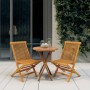 Juego de comedor para jardín 3 piezas madera maciza de teca