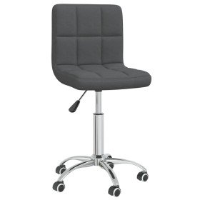 Silla de comedor giratoria tela gris oscuro Silla de comedor giratoria tela gris oscuro