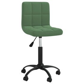 Silla de comedor giratoria de terciopelo verde oscuro Silla de comedor giratoria de terciopelo verde oscuro