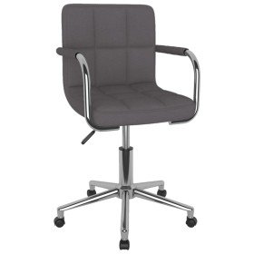 Silla de comedor giratoria de tela gris taupe Silla de comedor giratoria de tela gris taupe
