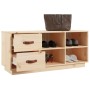 Shoe bench solid pine wood 100x34x45 cm by vidaXL, Shoe racks and shoe organizers - Ref: Foro24-820177, Price: 77,52 €, Disco...
