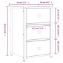 Nachttisch aus schwarzem Ingenieurholz 40x36x60 cm von vidaXL, Nachttische - Ref: Foro24-825993, Preis: 65,57 €, Rabatt: %