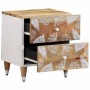 Mesitas de noche 2 uds madera maciza de mango 40x33,5x46 cm