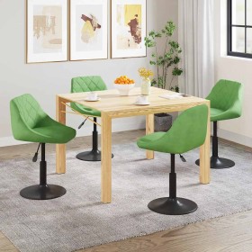 Sillas de comedor giratorias 4 unidades terciopelo verde claro Sillas de comedor giratorias 4 unidades terciopelo verde claro