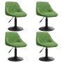 Sillas de comedor giratorias 4 unidades terciopelo verde claro