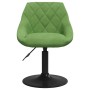 Sillas de comedor giratorias 4 unidades terciopelo verde claro