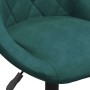 Sillas de comedor giratorias 4 uds terciopelo verde oscuro