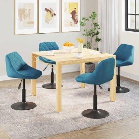 Sillas de comedor giratorias 4 unidades terciopelo azul Sillas de comedor giratorias 4 unidades terciopelo azul
