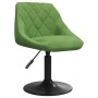 Sillas de comedor giratorias 6 unidades terciopelo verde claro