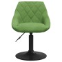Sillas de comedor giratorias 6 unidades terciopelo verde claro