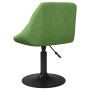 Sillas de comedor giratorias 6 unidades terciopelo verde claro