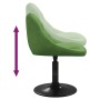 Sillas de comedor giratorias 6 unidades terciopelo verde claro