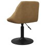 Silla de comedor de terciopelo marrón