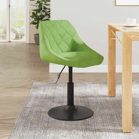 Silla de comedor de terciopelo verde claro