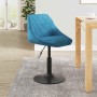Silla de comedor de terciopelo azul