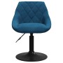 Silla de comedor de terciopelo azul