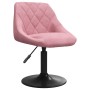 Silla de comedor de terciopelo rosa
