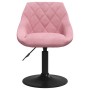Silla de comedor de terciopelo rosa