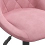 Silla de comedor de terciopelo rosa
