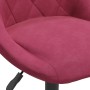 Silla de comedor terciopelo rojo tinto